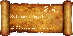 Reinhardt Antal névjegykártya